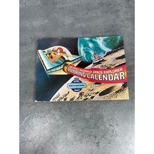 1983 Ronald McDonald Space Explorer Coloring Calendar Magic Rub N Discover Spots